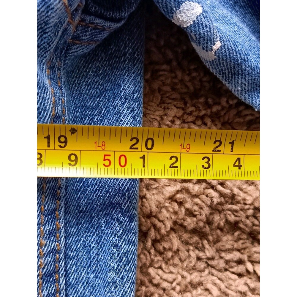 Rolling Paper Denim Jacket Men's Size XL Paint Splatter Front Pockets Hooded - Picture 9 of 10